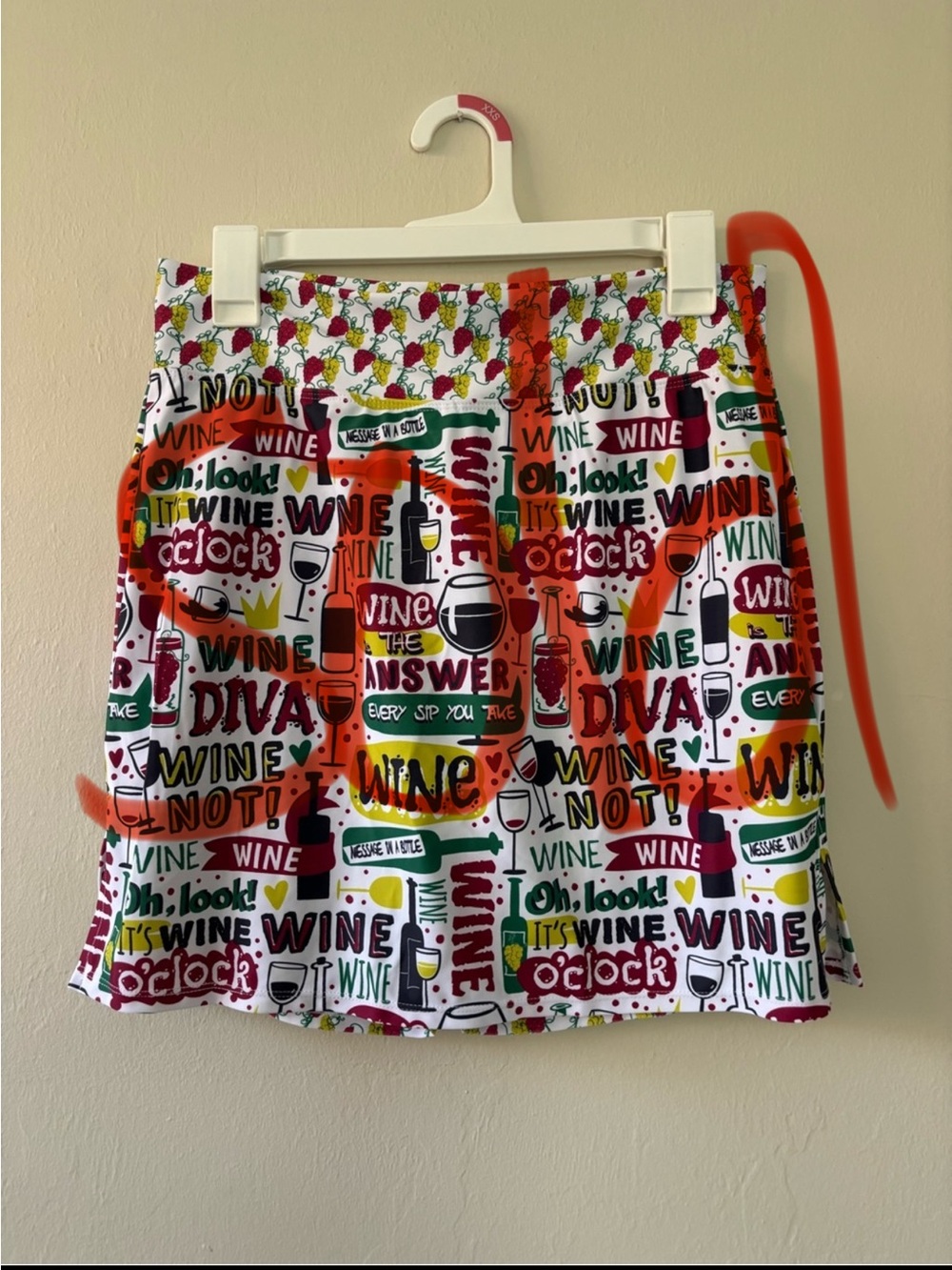 Skort Obsession Women’s Size Large Skort Wine Not